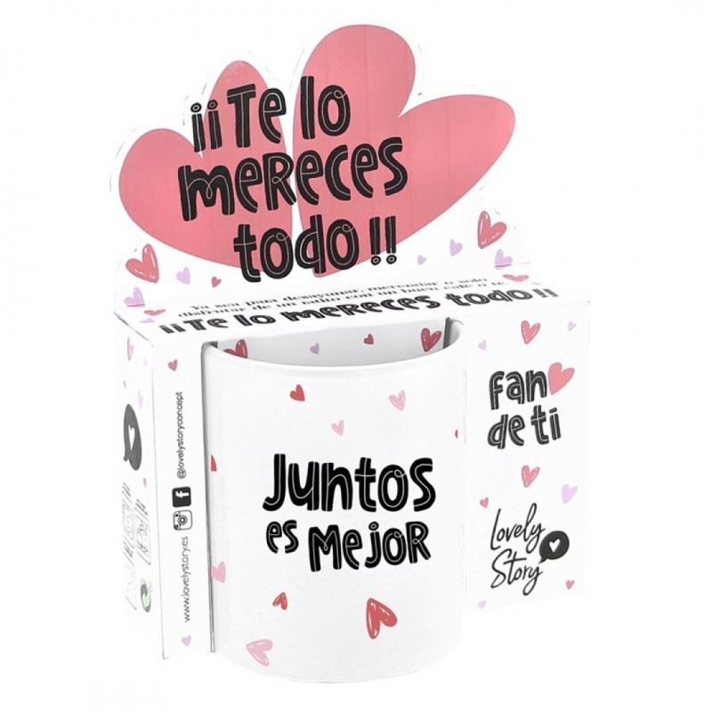 Taza San Valentin Juntos es mejor 