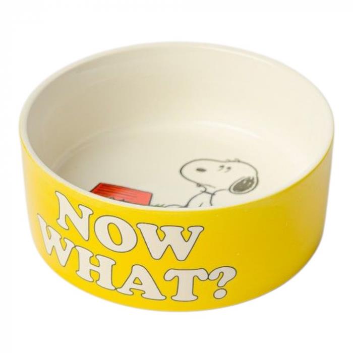 Comedero en porcelana Blogo Peanuts Snoopy, More Please 500ml (amarillo)
