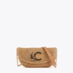 BOLSO BANDOLERA Y MANO EVENTO EFECTO RAFIA CRUDO LOLA CASADEMUNT LS2604087
