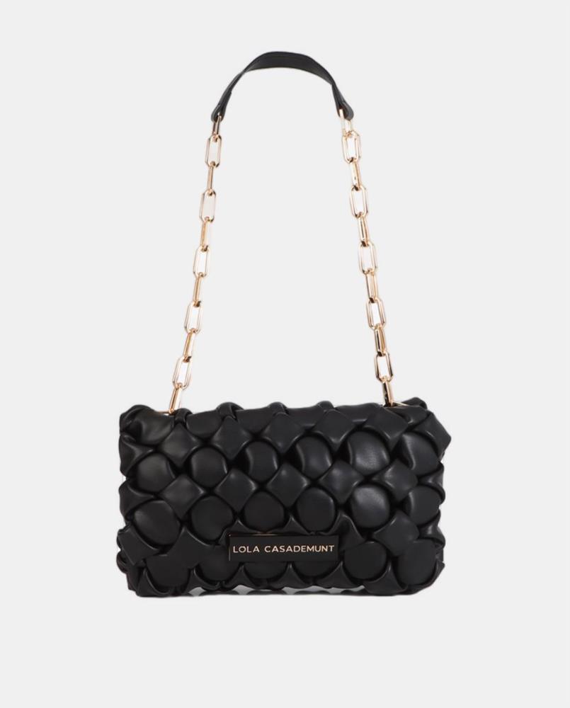 BANDOLERA EFECTO NUDOS NEGRO LOLA CASADEMUNT LS2604078