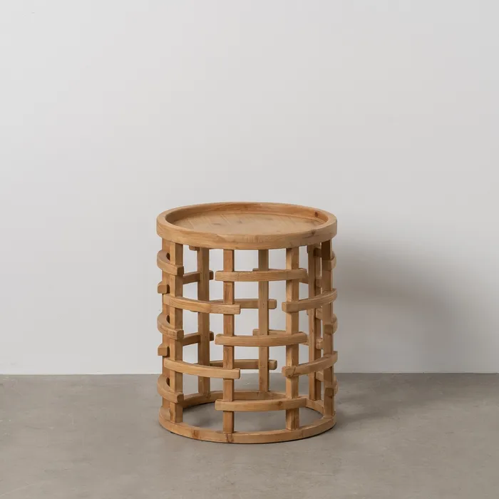 Mesa de madera redonda