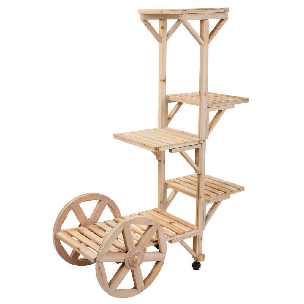 Expositor de madera de 4 bandejas