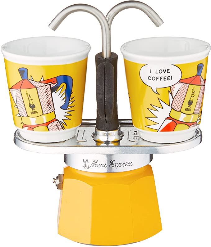 Cafetera mini express amarillo Lichtenstein Bialetti