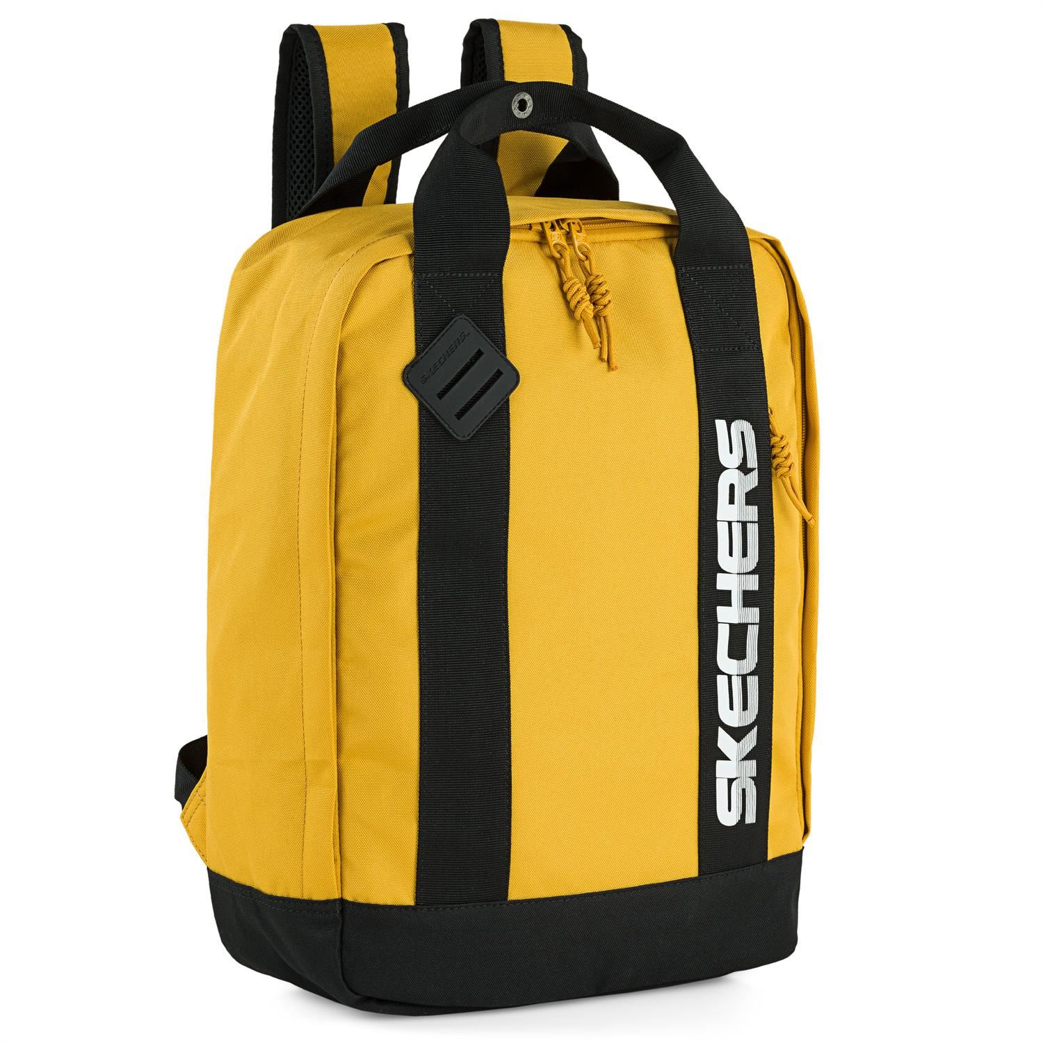 Mochila bolso unisex skechers Peak en poliéster color mostaza