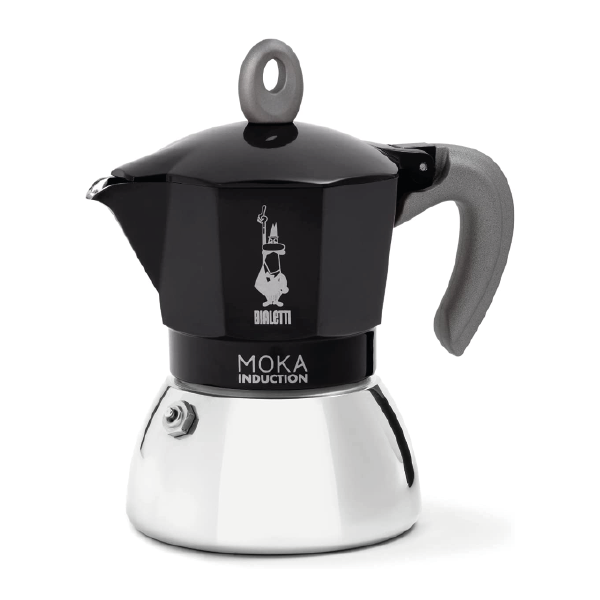 Cafetera moka 6 tazas inducción negro