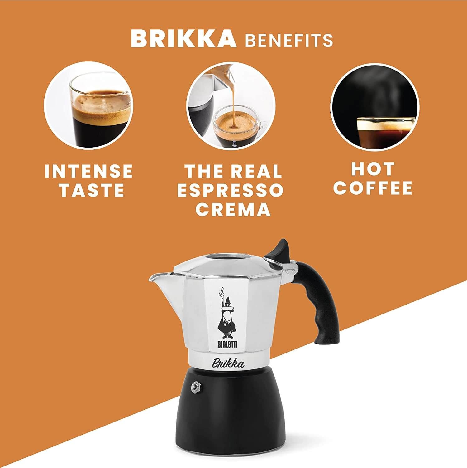 Cafetera Brikka 4 tazas - no inducción