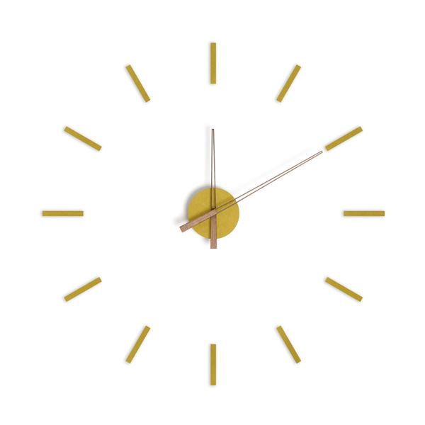 Reloj de pared Stick Tack amarillo